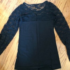 Black lace shirt